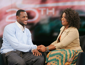 LeBron James and Oprah Winfrey
