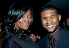 Usher and his fiancÃ©e, Tameka Foster