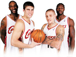 Ben Wallace, Wally Szczerbiak, Joe Smith and Delonte West