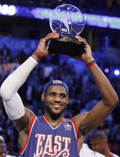 Lebron James won the All-Star MVP two times during the past three years.