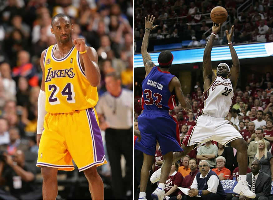 kobe bryant and lebron james. And often Bryant gets credit